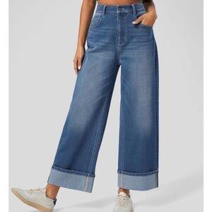 HALARA Flare Wide-Leg Jeans in Denim Blue size Large